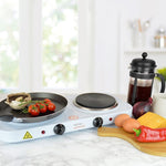 Load image into Gallery viewer, Kitchen Perfected Double Hot Plate 2000W White