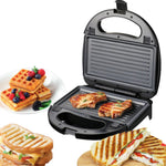 Load image into Gallery viewer, Domestic King 3 in 1 Snack Sandwich Maker 750W Black