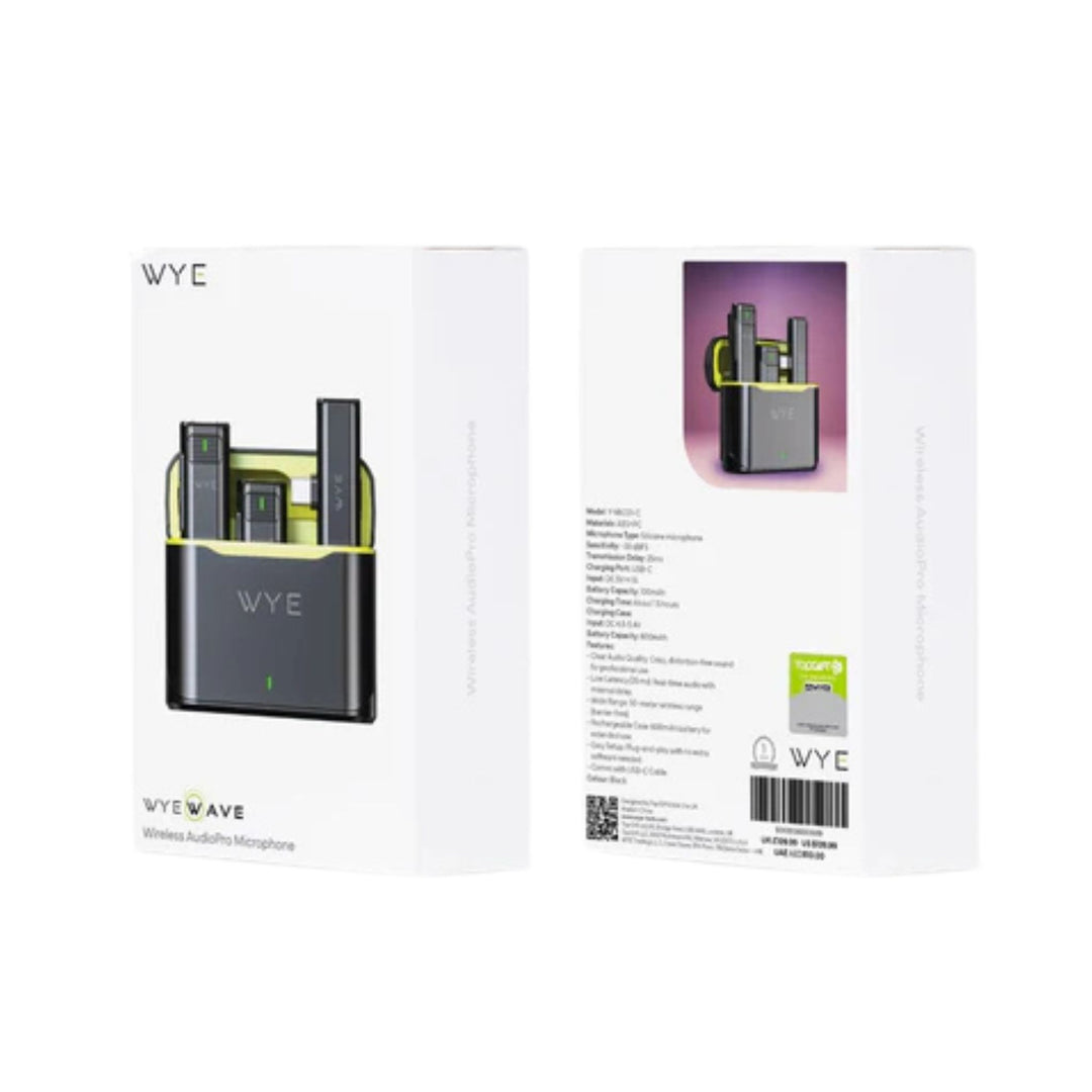 Wye AudioPro Wireless Clip On Microphone Pair USB-C