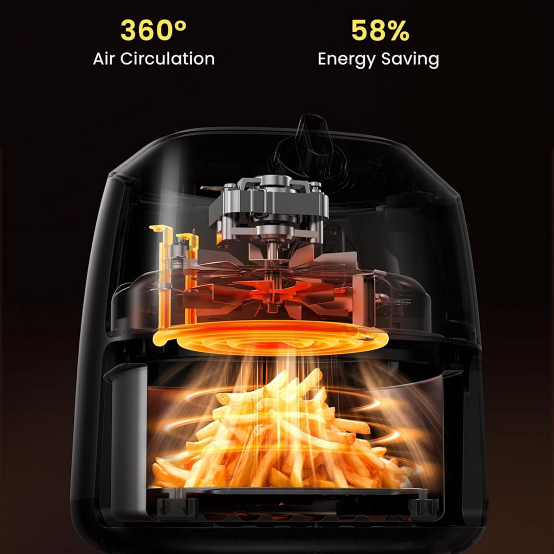 Midea Compact 2L Air Fryer 1150W 12 Presets Black