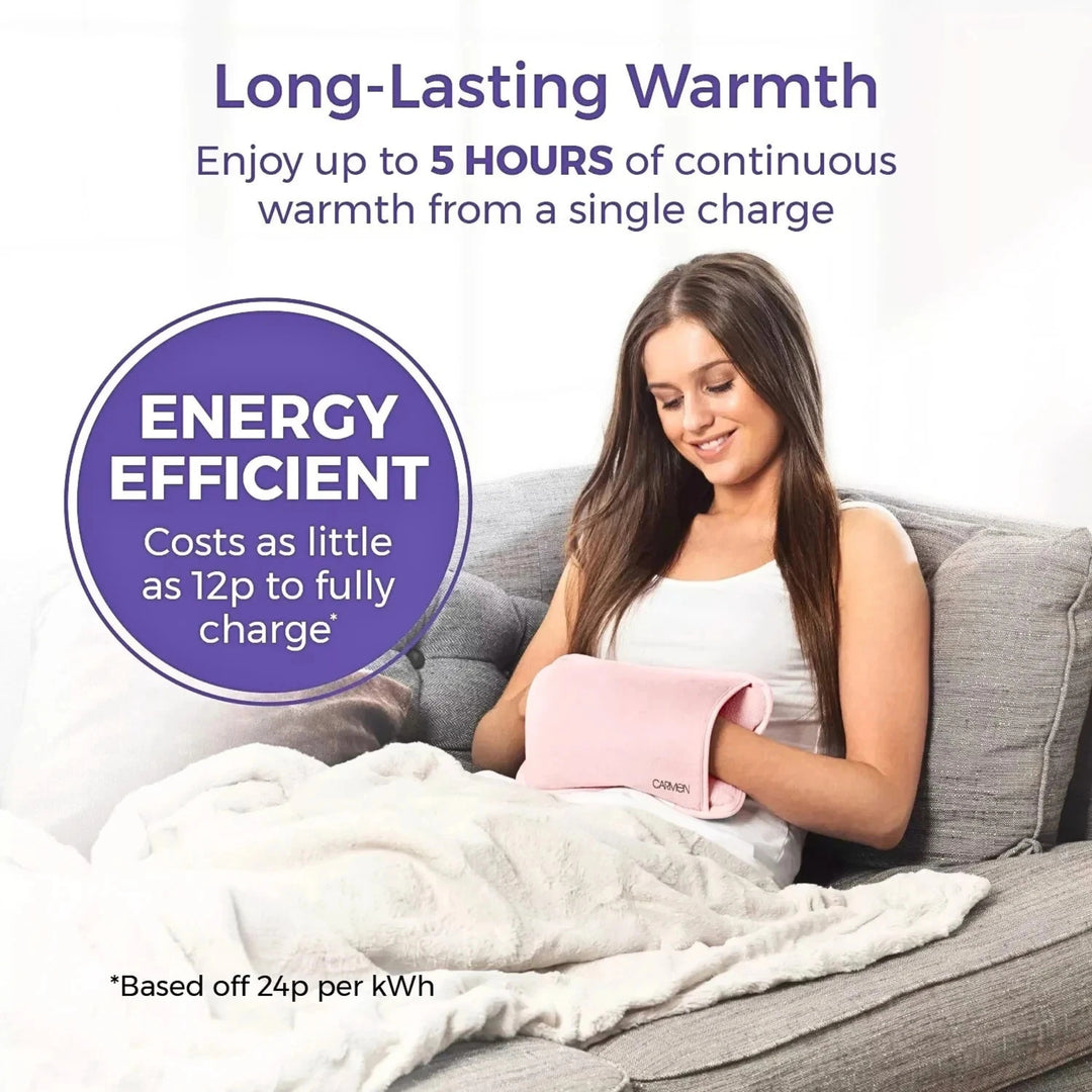 Carmen Rechargeable Electric Hot Water Bottle Pink