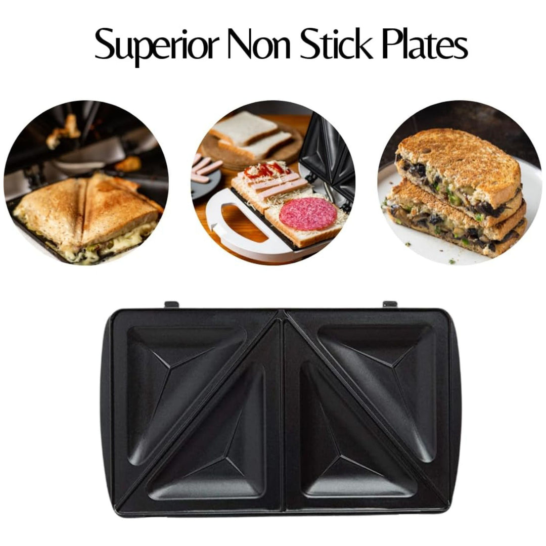 Domestic King 2 Slice Sandwich Maker 750W White