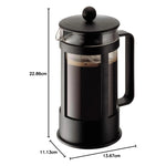 Load image into Gallery viewer, Bodum Kenya French Press 1L 8 Cup Glass Cafetiere