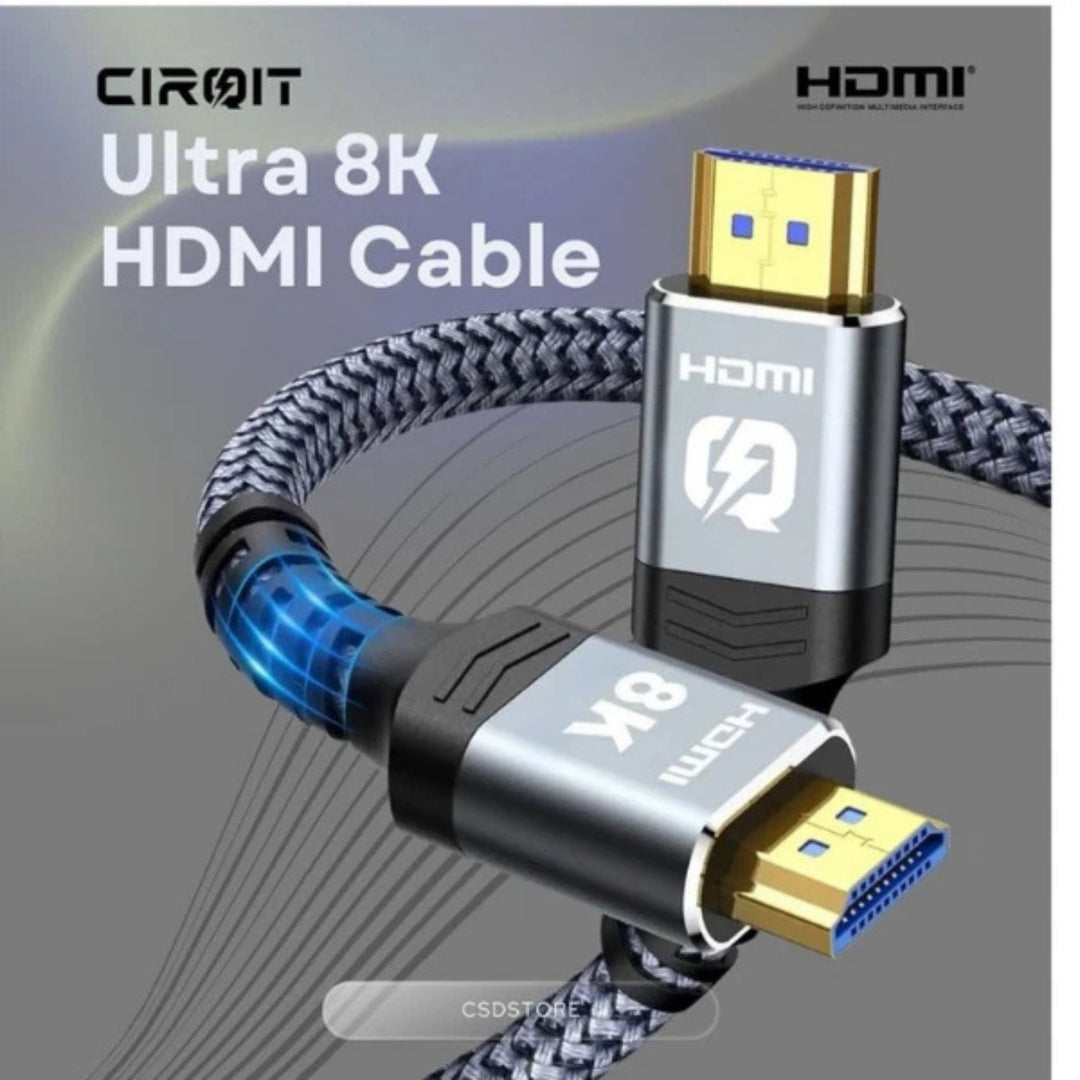 CIRQIT HDMI 2.1 Cable 2m 8K 48Gbps Nylon Braided