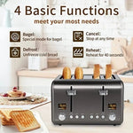 Load image into Gallery viewer, SEEDEEM 4 Slice Toaster LCD Wide Slots Stainless