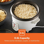 Load image into Gallery viewer, Geepas Rice Cooker Steamer 0.6L Keep Warm White
