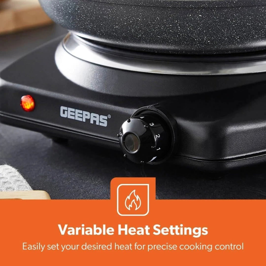 Geepas Single Ceramic Hot Plate 1200W Portable