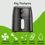 Load image into Gallery viewer, Domestic King 4L Air Fryer with Recipe Book 2400W