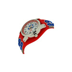 Load image into Gallery viewer, Ravel Kids Soccer Helmet Watch Red Strap Analogue