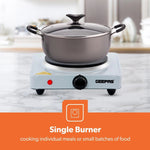 Load image into Gallery viewer, Geepas Single Electric Hot Plate 1000W White
