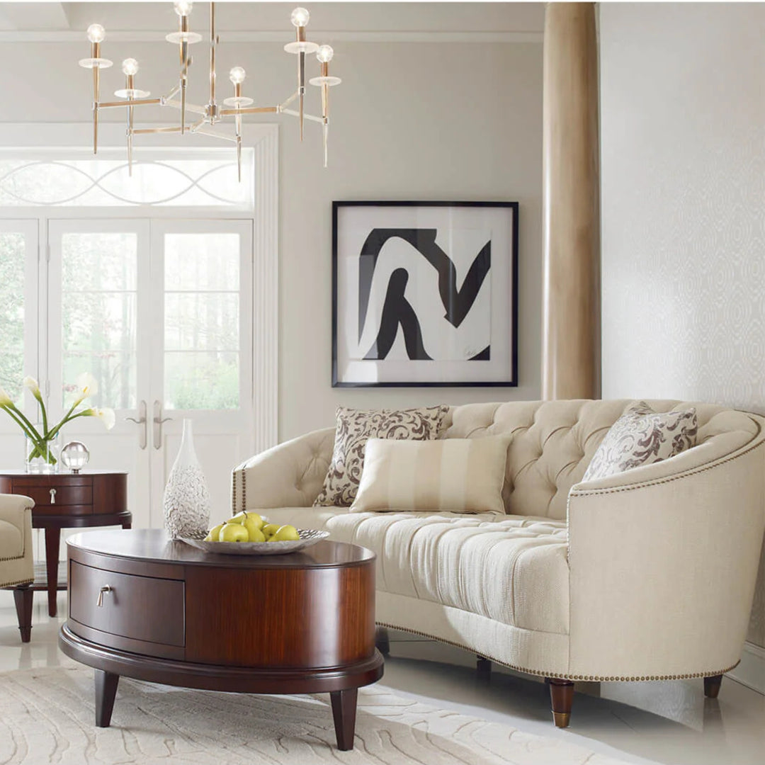 Georgian Tufted Sofa Curved Back RRP £3699