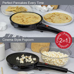 Load image into Gallery viewer, Quest 2 in 1 Popcorn Crepe Pancake Maker Non Stick