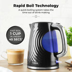 Load image into Gallery viewer, Tower Sonar Kettle 1.7L 3000W Blue LED Black