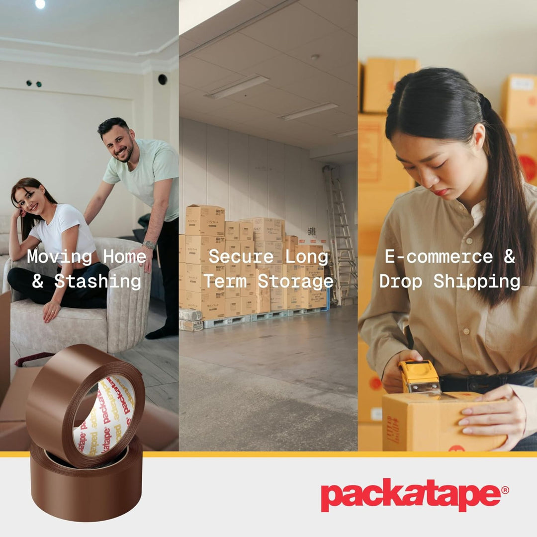 Brown Parcel Tape 6 Pack Strong Packing Tape