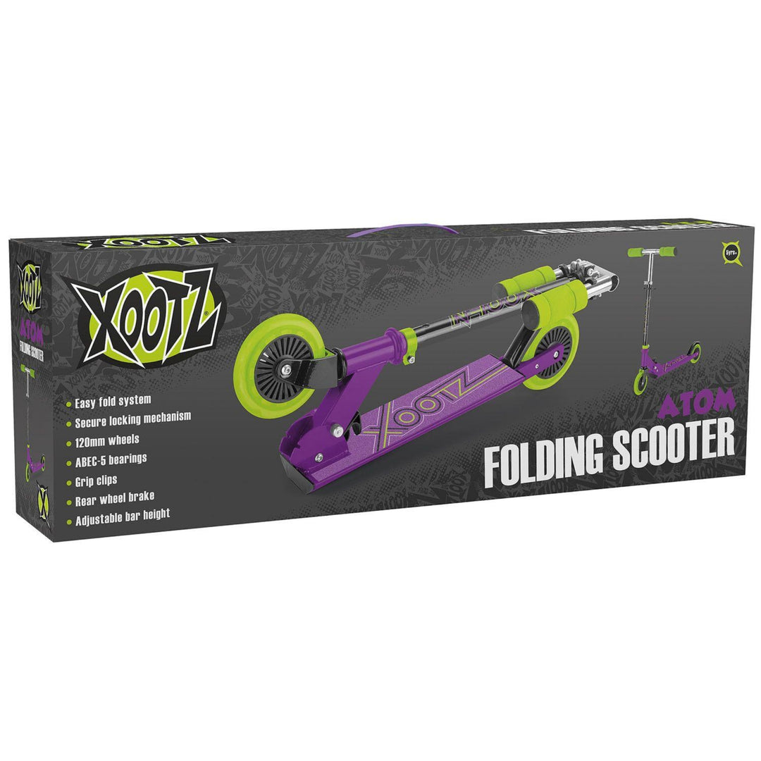 Xootz Kids Folding Kick Scooter Adjustable Purple
