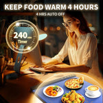 Load image into Gallery viewer, Silicone Food Warming Mat 6 Temp Timer Portable