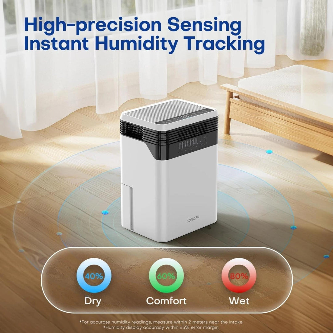 CONOPU Dehumidifier 3000ml Quiet 33dB Timer