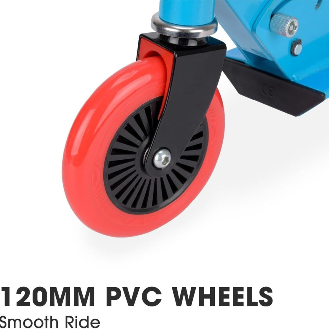 Xootz Kids Folding Kick Scooter Adjustable Blue