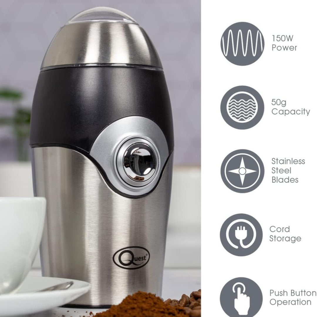 Quest Compact Coffee Grinder Stainless Steel