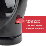 Load image into Gallery viewer, Kitchen Perfected 1.7L Cordless Kettle 2KW Black