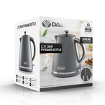 Load image into Gallery viewer, Daewoo Stirling 1.7L Pyramid Kettle 3000W Grey