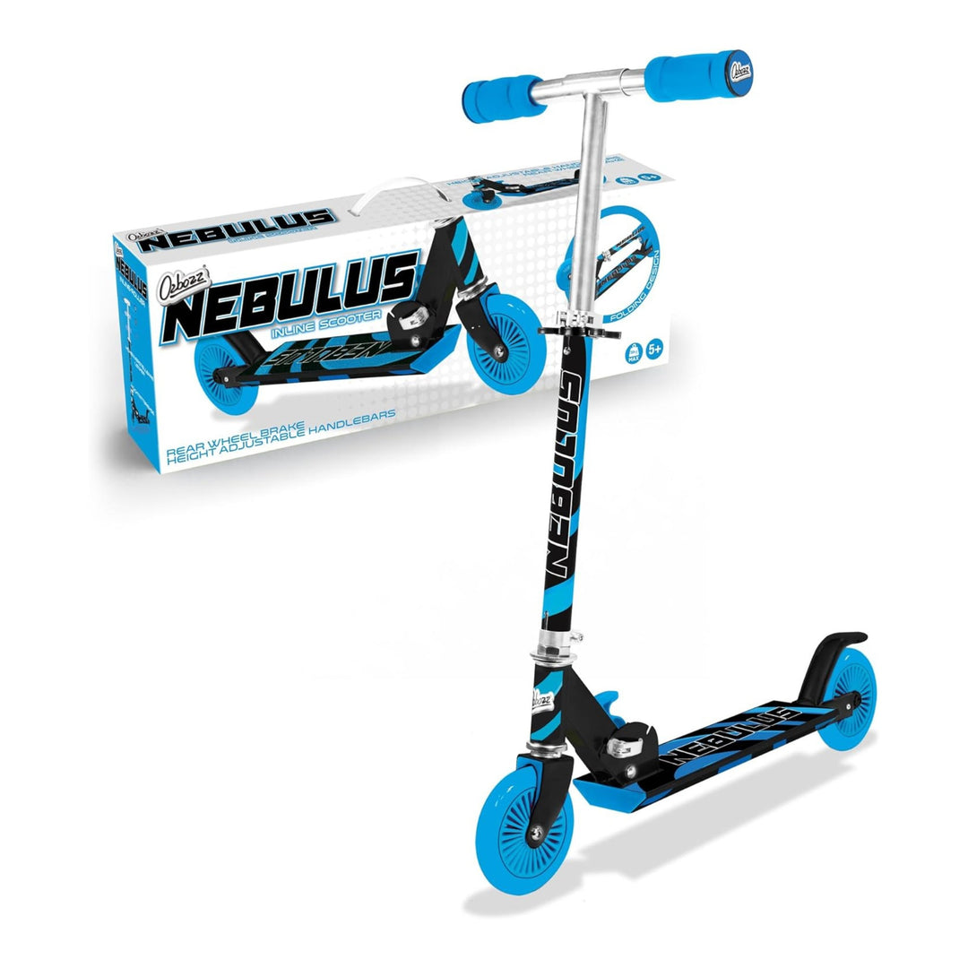 Ozbozz Nebulus Chrome Scooter Blue Black Foldable