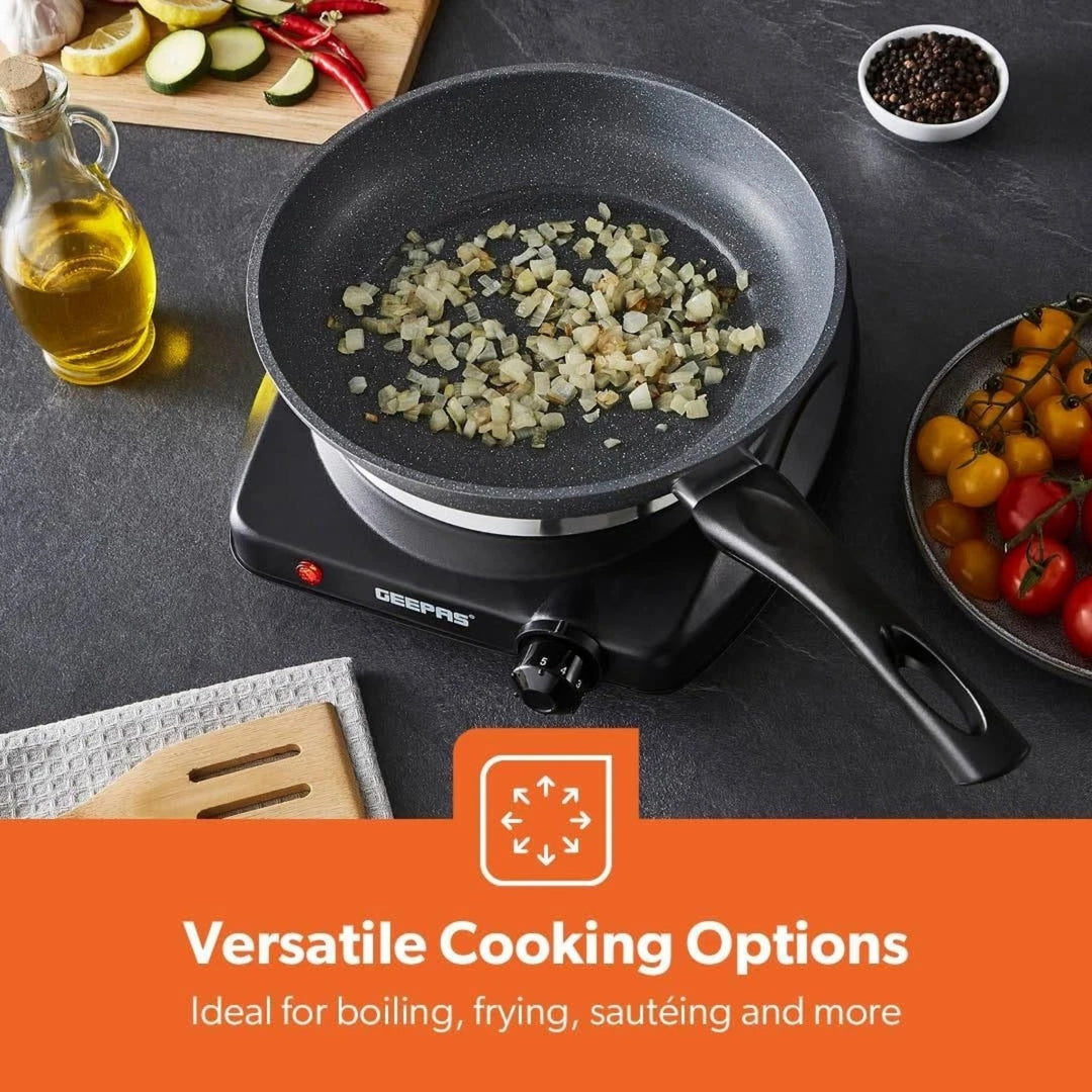 Geepas Single Ceramic Hot Plate 1200W Portable