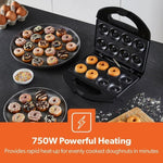 Load image into Gallery viewer, Geepas Doughnut Maker 750W 8pc Non Stick Black