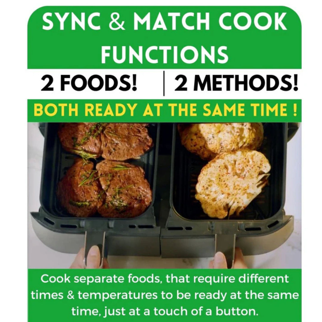Domestic King 7L Dual Basket Digital Air Fryer 2400W