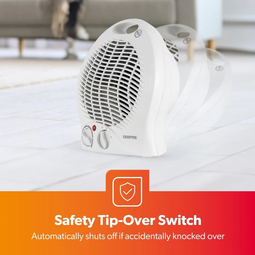 Geepas Portable Fan Heater 2000W 2 Heat Settings