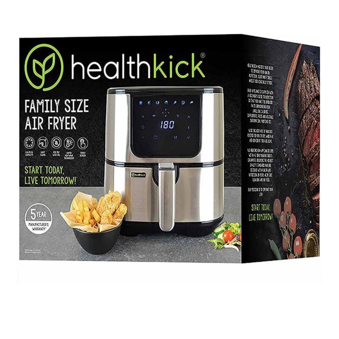 Healthkick 5.5L Family Air Fryer Black Stainless Steel