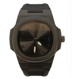 Load image into Gallery viewer, Clasico Unisex Arabic Square Dial Black Rubber Watch