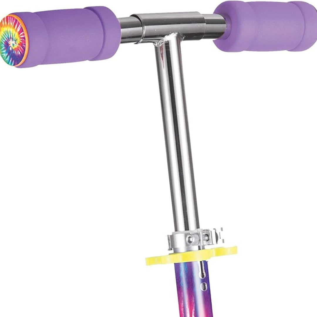 Ozbozz Tie Dye Scooter Flashing Wheels Rainbow Age 5+