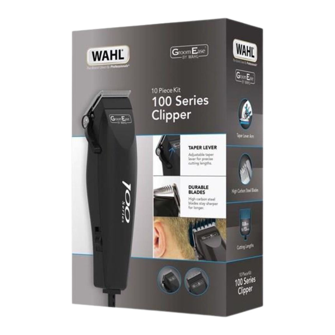 Wahl GroomEase 100 Hair Clipper 9 Piece Black