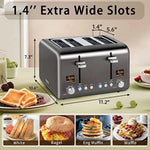 Load image into Gallery viewer, SEEDEEM 4 Slice Toaster LCD Wide Slots Stainless