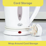 Load image into Gallery viewer, Quest Dual Voltage Travel Kettle 0.5L 2 Cups White
