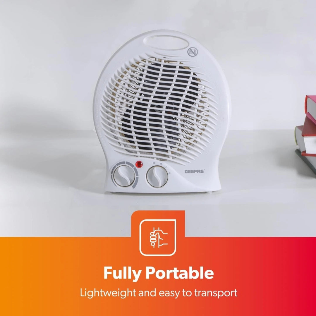 Geepas Portable Fan Heater 2000W 2 Heat Settings