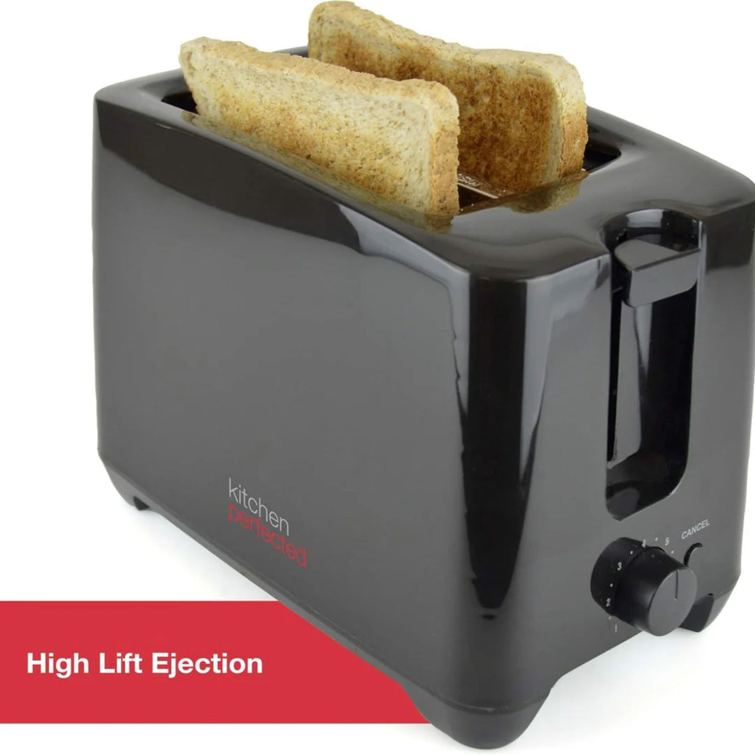Kitchen Perfected 2 Slice Wide Slot Toaster Black