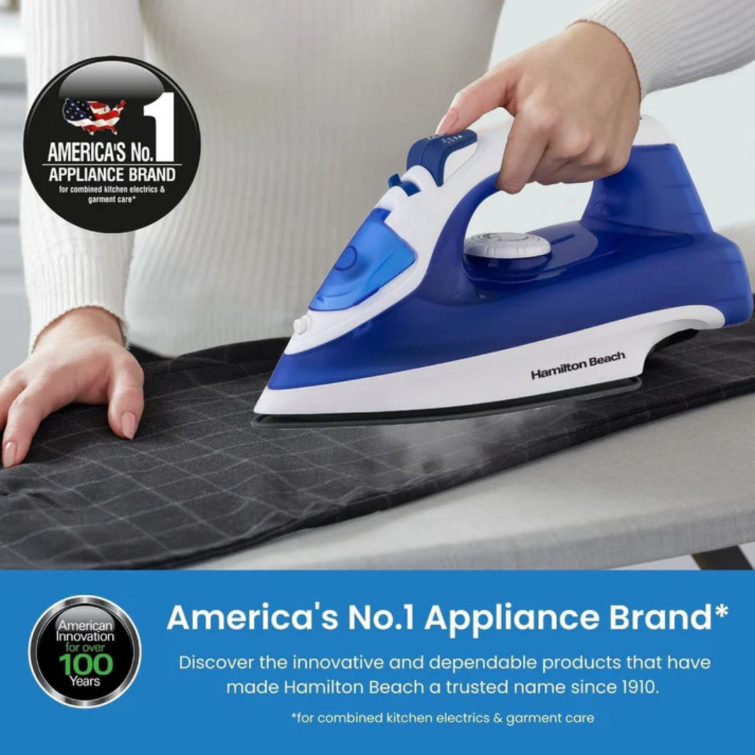 Hamilton Beach SteamMax 2200W Ceramic Steam Iron Blue