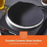 Load image into Gallery viewer, Geepas Single Ceramic Hot Plate 1200W Portable