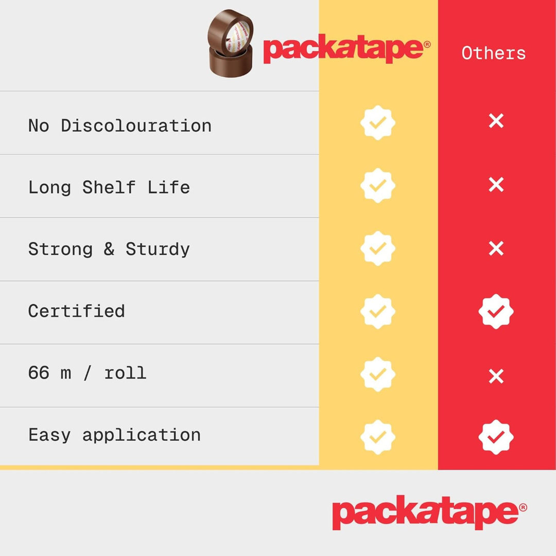 Brown Parcel Tape 6 Pack Strong Packing Tape