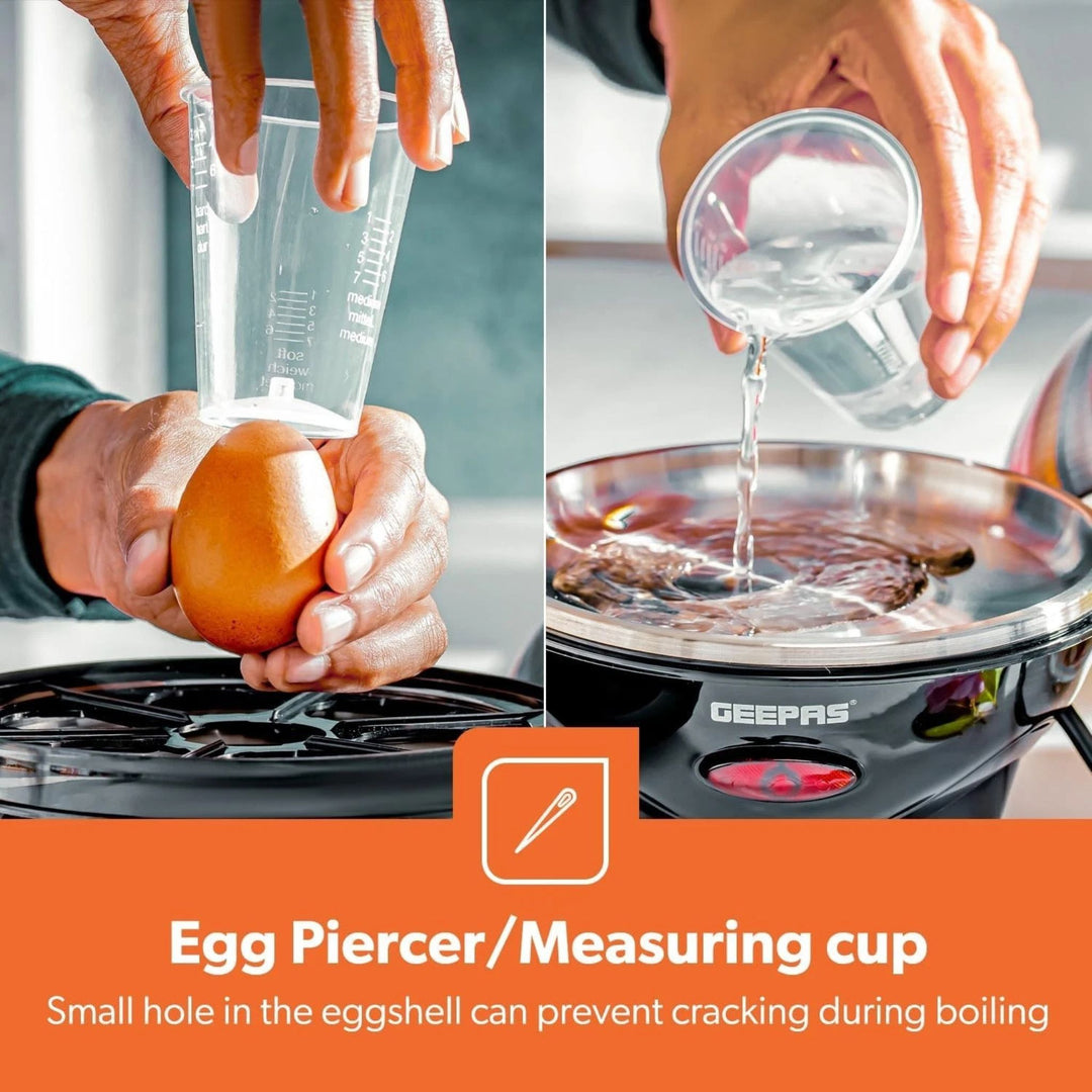 Geepas 3 in 1 Egg Boiler 7 Egg Cooker Poacher