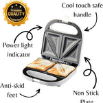 Load image into Gallery viewer, Domestic King 2 Slice Sandwich Maker 750W White