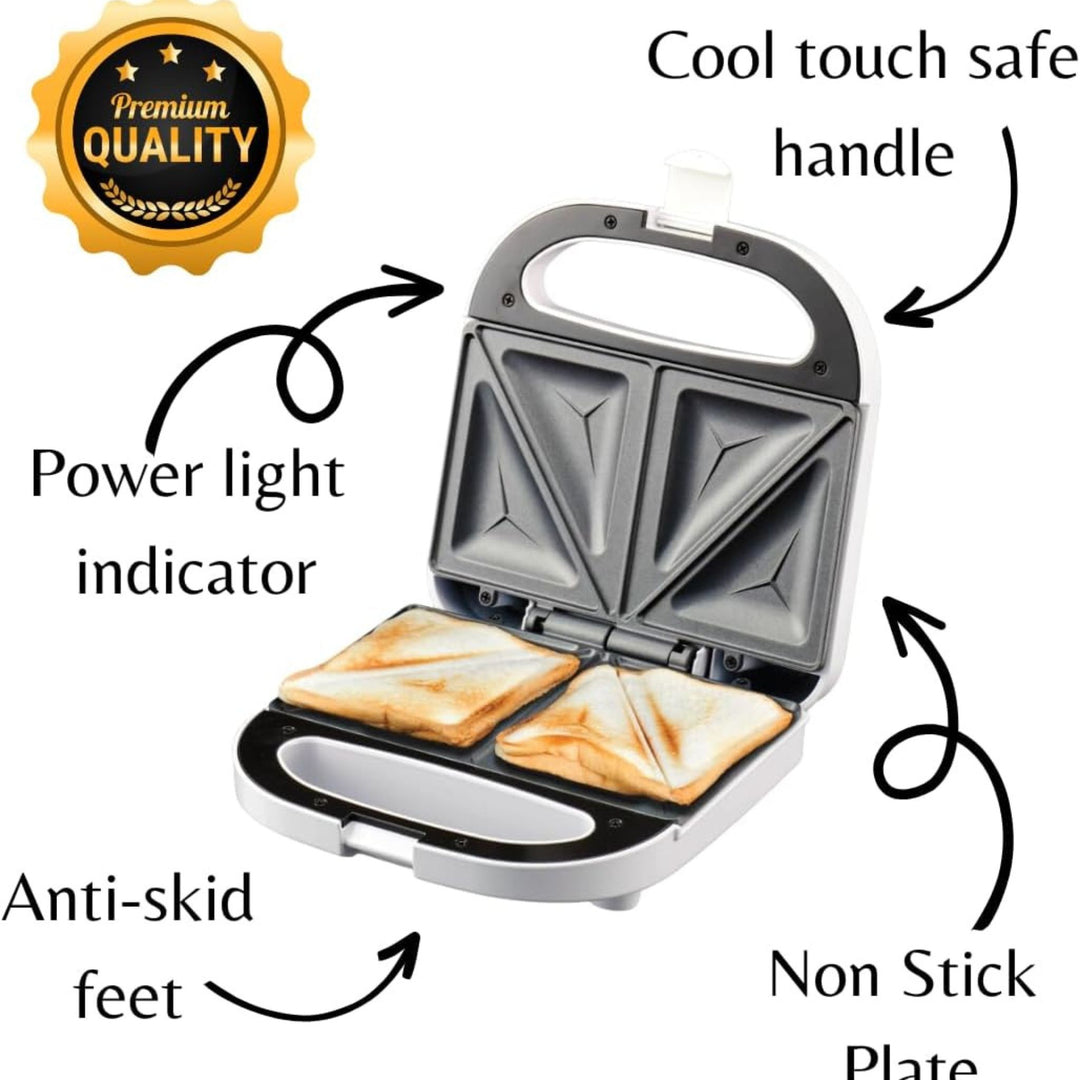 Domestic King 2 Slice Sandwich Maker 750W White