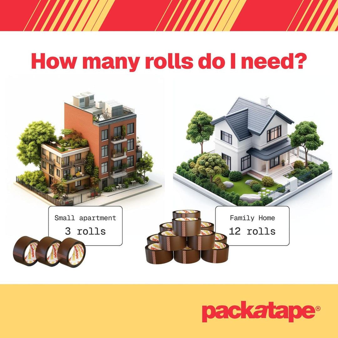 Brown Parcel Tape 6 Pack Strong Packing Tape