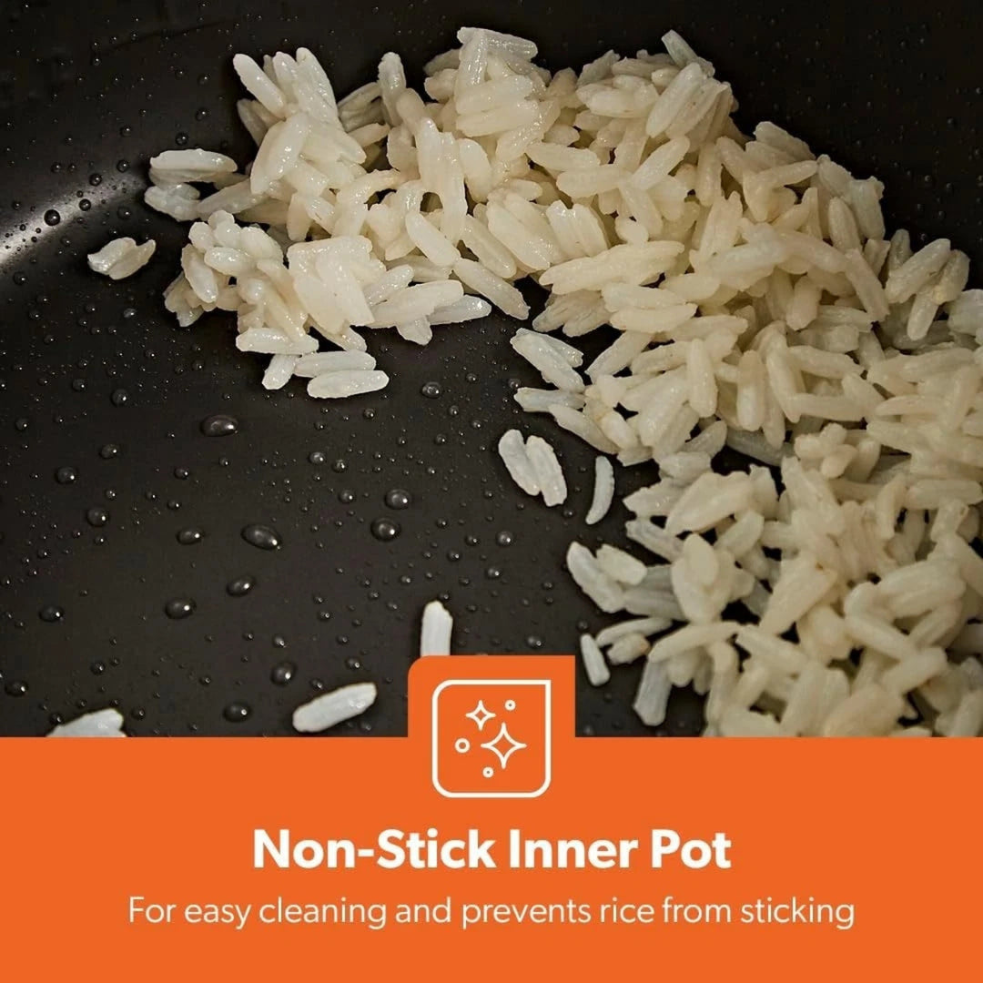 Geepas Rice Cooker Steamer 0.6L Keep Warm White