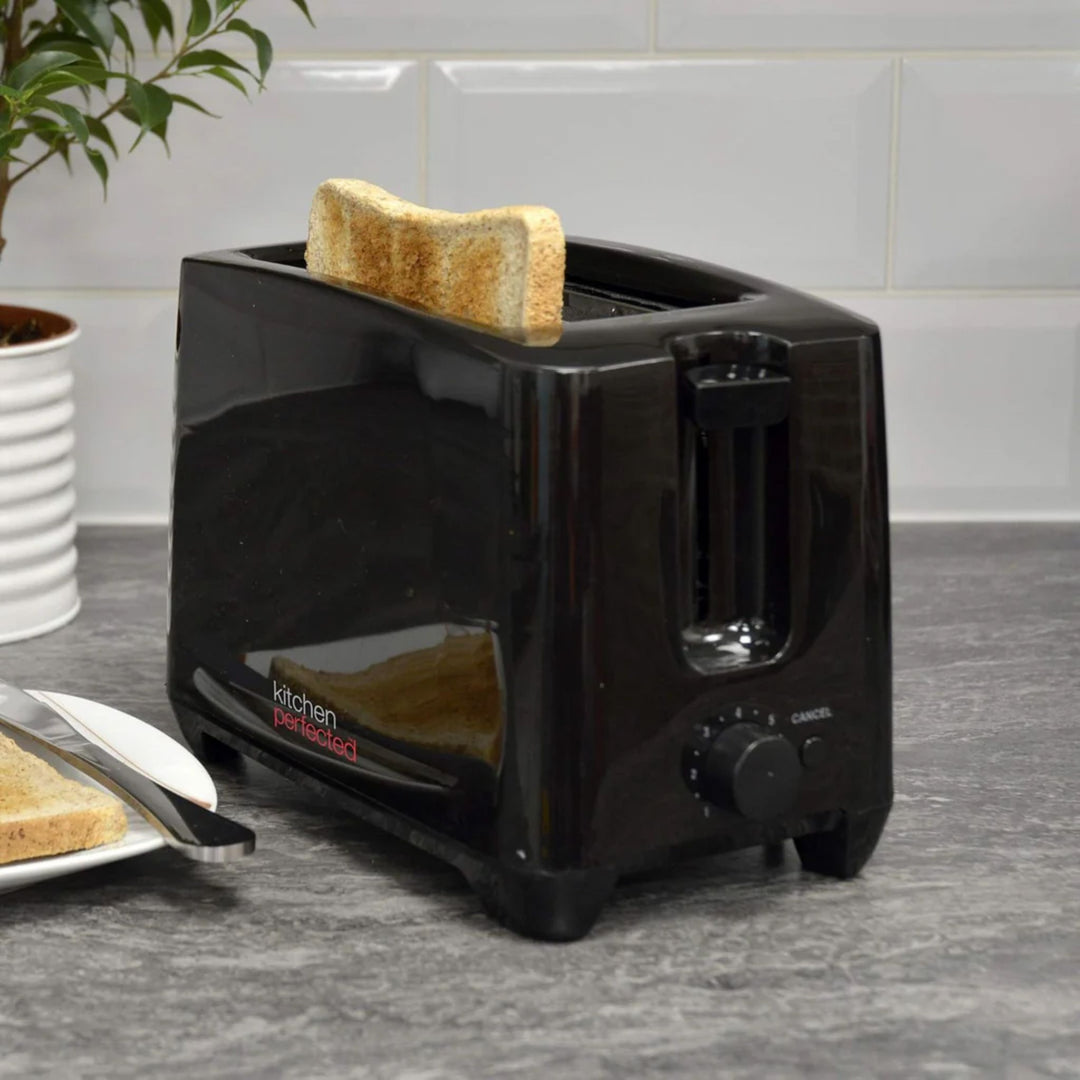 Kitchen Perfected 2 Slice Wide Slot Toaster Black