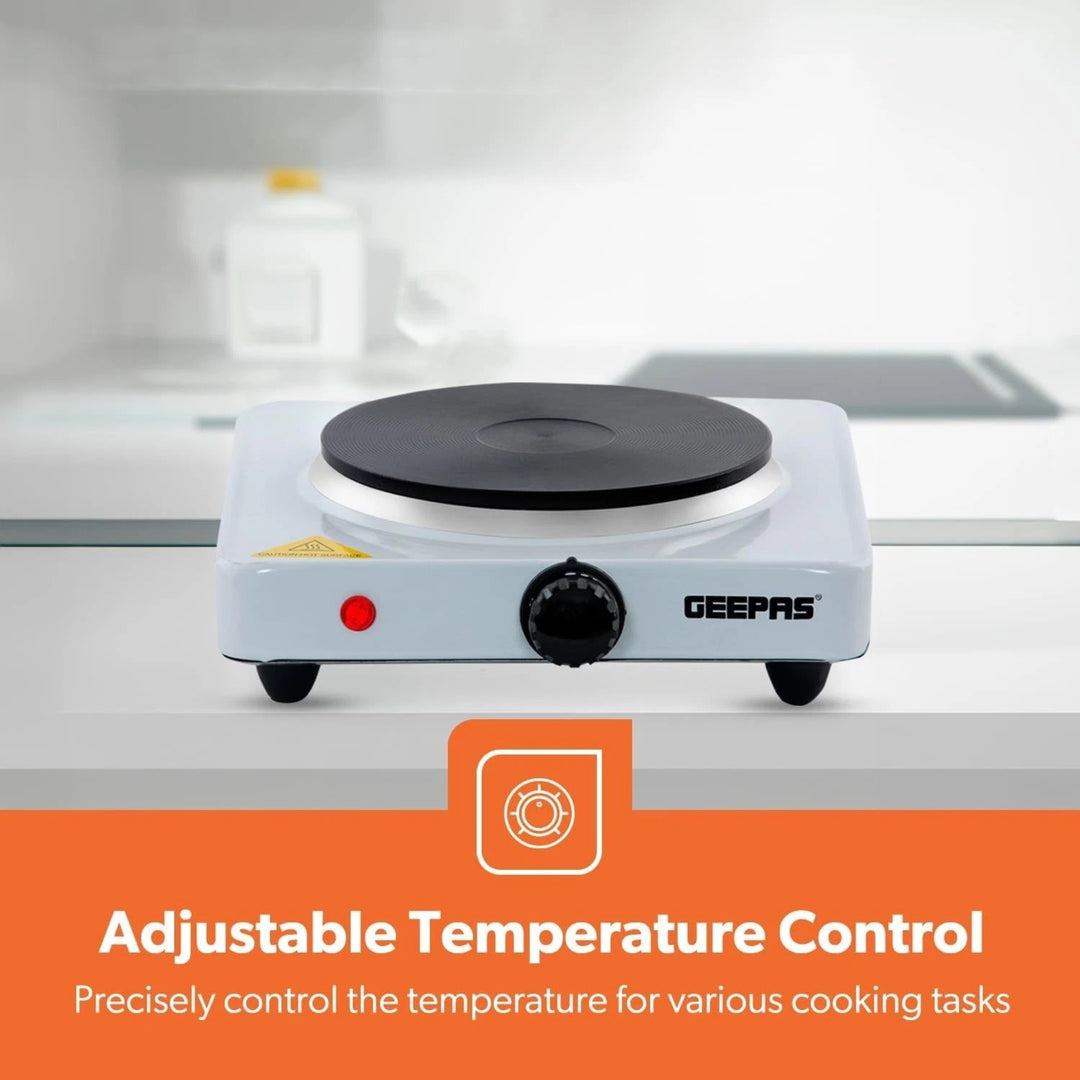 Geepas Single Electric Hot Plate 1000W White