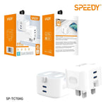 Load image into Gallery viewer, Speedy 45W GaN Fast Charger Dual USB-C PD UK Plug