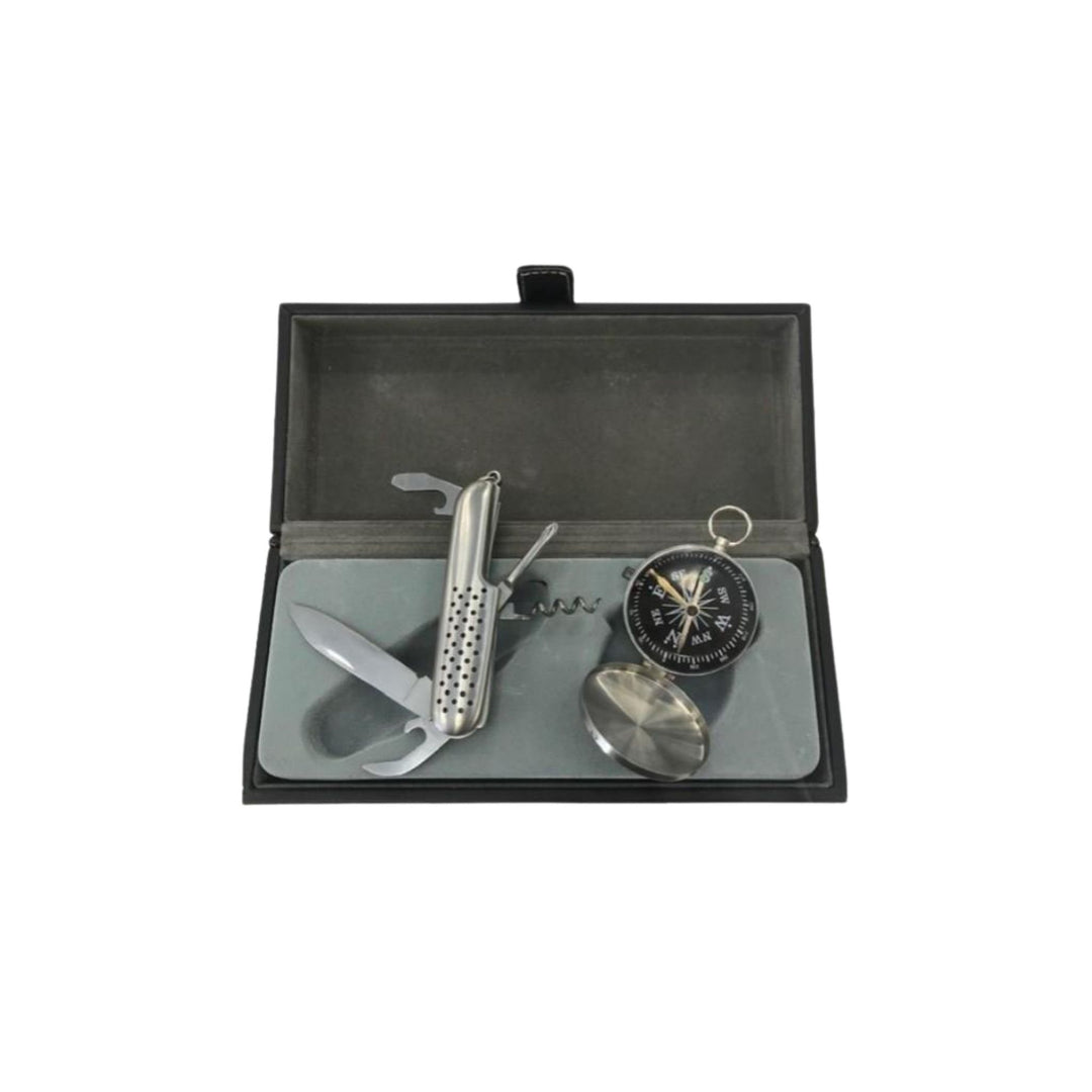 Compass & Pen Knife Gift Set in Box